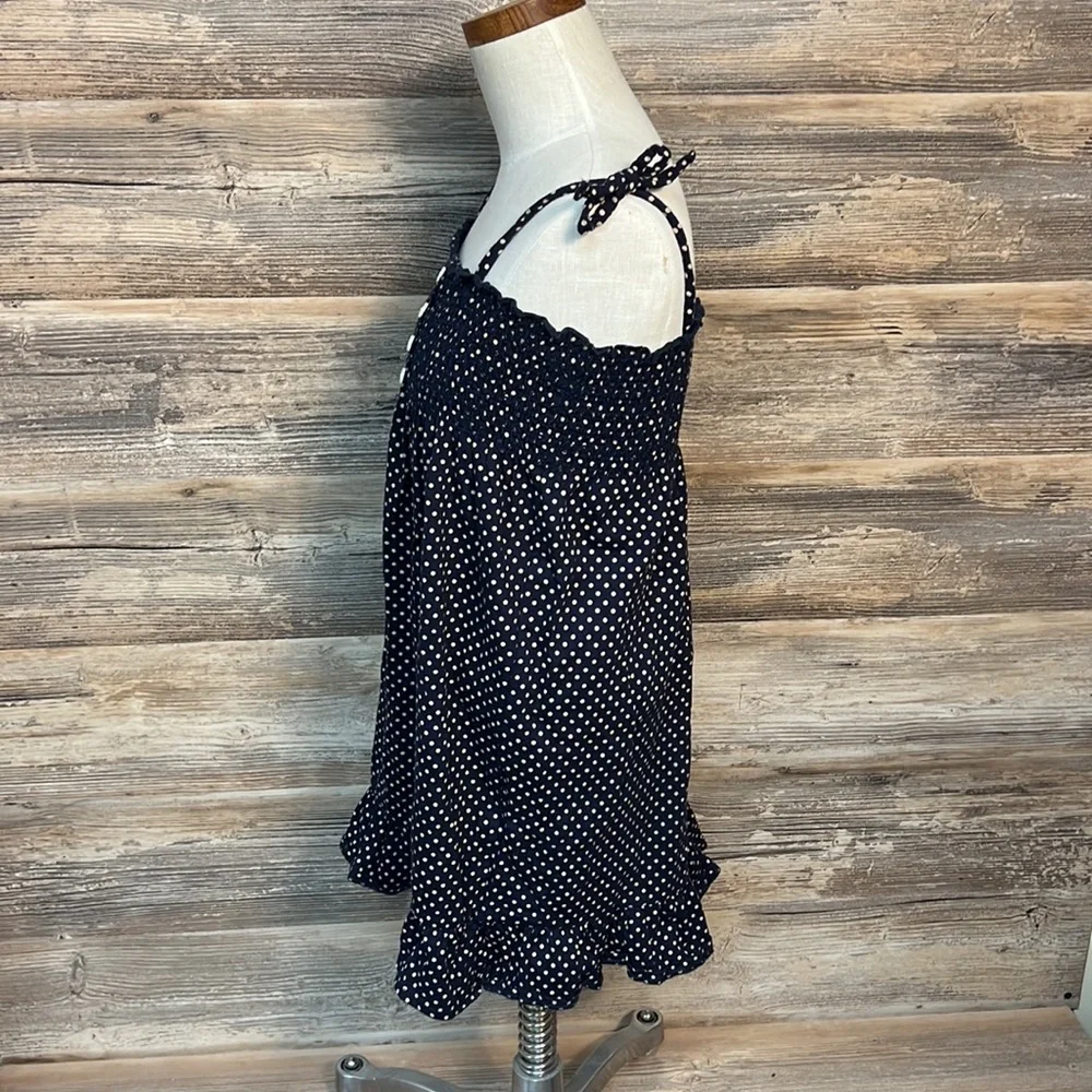 Oshkosh Girls Navy Polka Dot Tank Dress